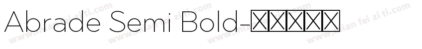 Abrade Semi Bold字体转换